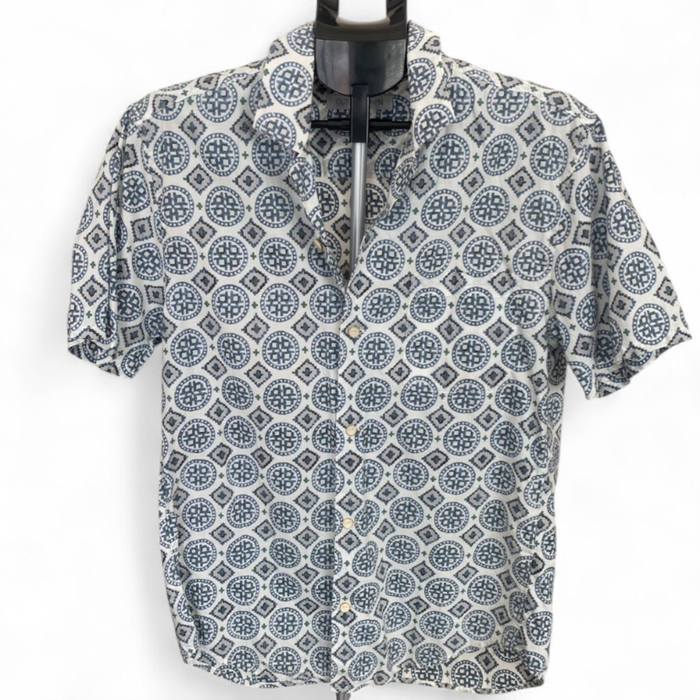 Men's Blue Patterned Shirt